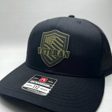 Load image into Gallery viewer, Veteran Shield Leather Patch Hat
