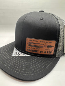 Anatomy of a pew leather patch hat kamel